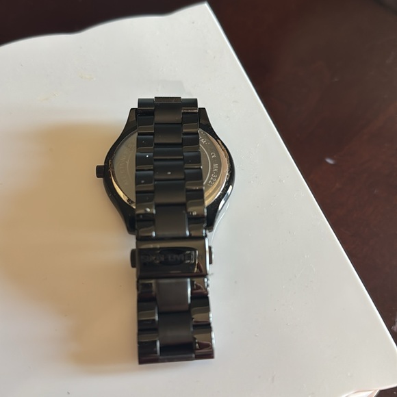 Michael Kors Unisex Slim Runway Black-Tone Stainless Steel Bracelet Watch 42mm - Picture 3 of 11